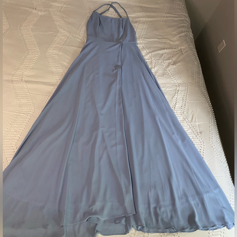 Crisscross Backless Split Thigh Cami Bridesmaid Dress
